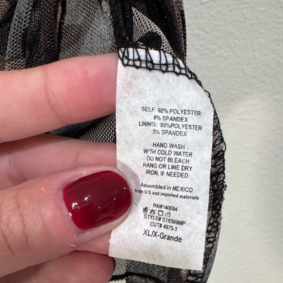 See You Monday Camouflage Strapless Crop Top - Picture 4 of 6